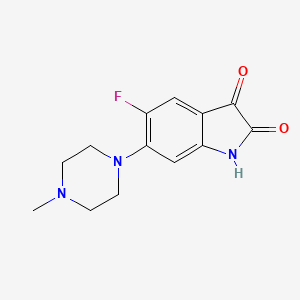 5-Fluoro-6-(4-methylpiperazinyl)isatin