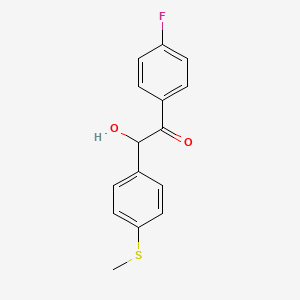 1-(4-Fluorophenyl)-2-hydroxy-2-[4-(methylsulfanyl)phenyl]ethan-1-one