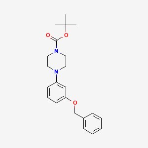 molecular formula C22H28N2O3 B8502579 tert-butyl 4-(3-phenylmethoxyphenyl)piperazine-1-carboxylate 