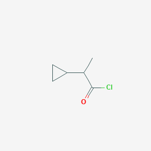 molecular formula C6H9ClO B8502640 alpha-Methylcyclopropaneacetyl chloride 