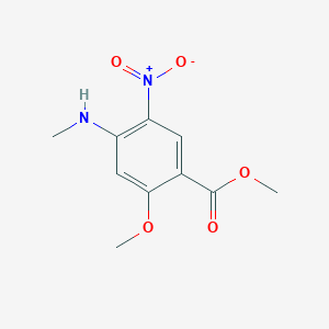 molecular formula C10H12N2O5 B8502641 Methyl 2-methoxy-4-(methylamino)-5-nitrobenzoate 