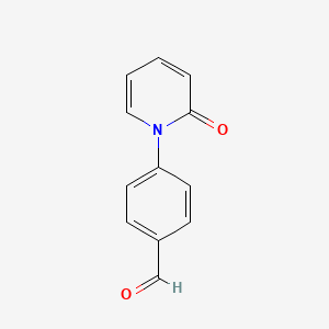 molecular formula C12H9NO2 B8502647 4-(2-oxo-2H-pyridin-1-yl)-benzaldehyde 