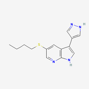 5-Butylsulfanyl-3-(1H-pyrazol-4-yl)-1H-pyrrolo[2,3-b]pyridine