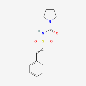 molecular formula C13H16N2O3S B8502712 N-(2-Phenylethenesulfonyl)pyrrolidine-1-carboxamide CAS No. 56753-44-7