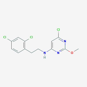 molecular formula C13H12Cl3N3O B8502716 (6-Chloro-2-methoxy-pyrimidin-4-yl)-[2-(2,4-dichloro-phenyl)-ethyl]-amine 