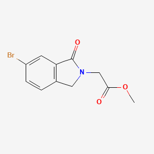 molecular formula C11H10BrNO3 B8502953 Methyl 2-(6-bromo-1-oxoisoindolin-2-yl)acetate 