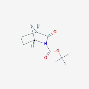 molecular formula C11H17NO3 B8503083 tert-Butyl (1R,4S)-3-oxo-2-azabicyclo[2.2.1]heptane-2-carboxylate 