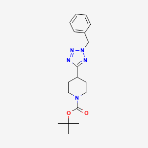 1-(t-Butoxycarbonyl)4-((2-benzyl)tetrazol-5-yl)piperidine