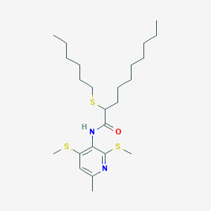 N-[2,4-bis(methylthio)-6-methylpyridin-3-yl]-2-hexylthiode canoic amide