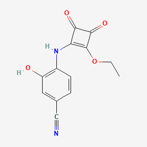 molecular formula C13H10N2O4 B8503166 3-Ethoxy-4-(2-hydroxy-4-cyanoanilino)-3-cyclobutene-1,2-dione CAS No. 211172-51-9
