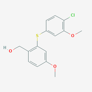 {2-[(4-Chloro-3-methoxyphenyl)sulfanyl]-4-methoxyphenyl}methanol