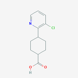 molecular formula C12H14ClNO2 B8503175 trans-4-(3-Chloro-pyridin-2-yl)-cyclohexanecarboxylic acid 