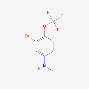 molecular formula C8H7BrF3NO B8503176 N-Methyl-3-bromo-4-(trifluoromethoxy)aniline 