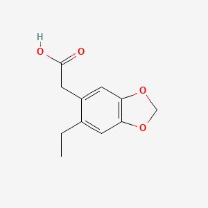 molecular formula C11H12O4 B8503250 (6-Ethyl-1,3-benzodioxol-5-yl)acetic acid 
