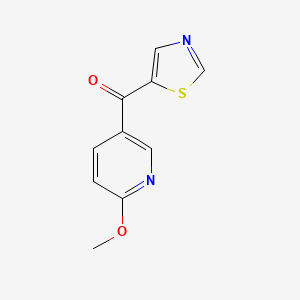 molecular formula C10H8N2O2S B8503279 (6-Methoxypyridin-3-yl)(thiazol-5-yl)methanone 