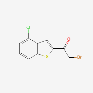 molecular formula C10H6BrClOS B8503298 2-Bromo-1-(4-chlorobenzo[b]thiophen-2-yl)ethan-1-one 