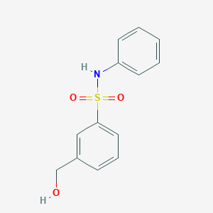 molecular formula C13H13NO3S B8503307 3-Hydroxymethyl-N-phenyl-benzenesulfonamide 