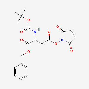 molecular formula C20H24N2O8 B8503309 2-Tert-butoxycarbonylamino-succinic acid 1-benzyl ester 4-(2,5-dioxo-pyrrolidin-1-yl) ester 