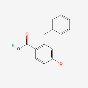B8503325 2-Benzyl-4-methoxybenzoic acid CAS No. 18392-23-9