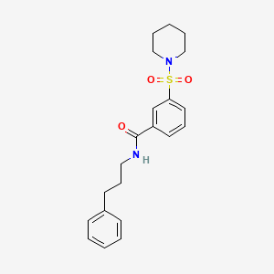 N-(3-phenylpropyl)-3-(piperidin-1-ylsulfonyl)benzamide