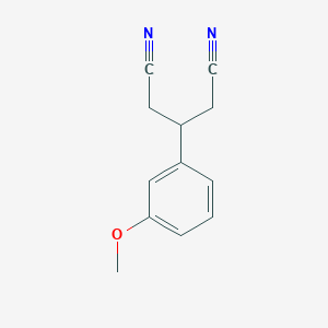molecular formula C12H12N2O B8503332 3-(3-Methoxyphenyl)glutaronitrile 