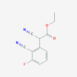 molecular formula C12H9FN2O2 B8503344 Cyano-(2-cyano-3-fluoro-phenyl)-acetic acid ethyl ester 