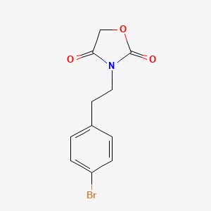 molecular formula C11H10BrNO3 B8503363 3-[2-(4-Bromophenyl)ethyl]-1,3-oxazolidine-2,4-dione 