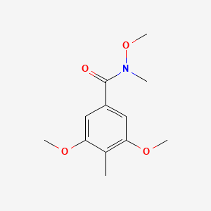 molecular formula C12H17NO4 B8503372 N,3,5-trimethoxy-N,4-dimethylbenzamide 