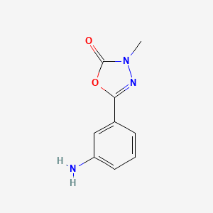 molecular formula C9H9N3O2 B8503392 5-(3-aminophenyl)-3-methyl-1,3,4-oxadiazol-2(3H)-one 