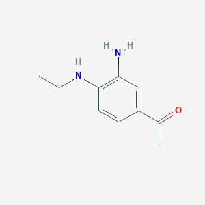 molecular formula C10H14N2O B8503412 3'-Amino-4'-(ethylamino)acetophenone 