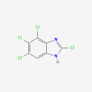 molecular formula C7H2Cl4N2 B8503433 2,4,5,6-tetrachloro-1H-benzimidazole 