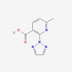 molecular formula C9H8N4O2 B8503434 6-Methyl-2-[1,2,3]triazol-2-yl-nicotinic acid 