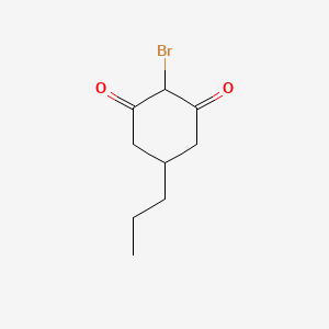 molecular formula C9H13BrO2 B8503458 2-Bromo-5-propylcyclohexane-1,3-dione 