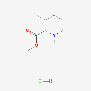 molecular formula C8H16ClNO2 B8503632 Methyl 3-methylpiperidine-2-carboxylate hydrochloride 