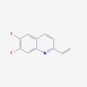molecular formula C11H7F2N B8503770 6,7-Difluoro-2-vinylquinoline 