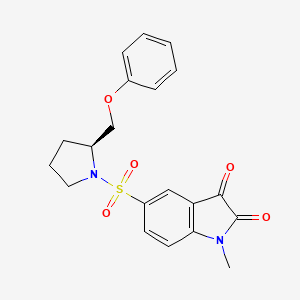 1-Methyl-5-(2-phenoxymethyl-pyrrolidine-1-sulfonyl)-1h-indole-2,3-dione