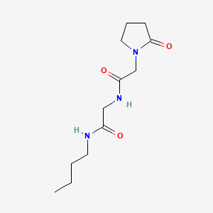 1-Pyrrolidineacetamide, N-(2-(butylamino)-2-oxoethyl)-2-oxo-