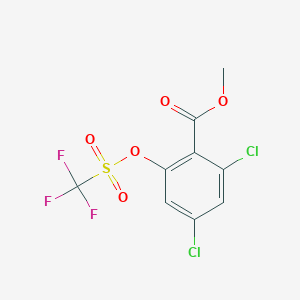 Methyl 2,4-dichloro-6-{[(trifluoromethyl)sulfonyl]oxy}benzoate