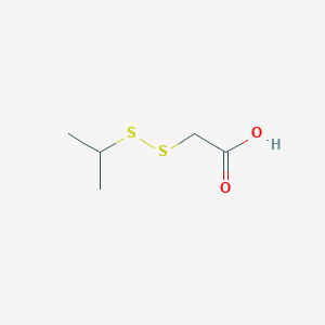 molecular formula C5H10O2S2 B8503874 iso-Propyldisulfanyl-acetic acid 