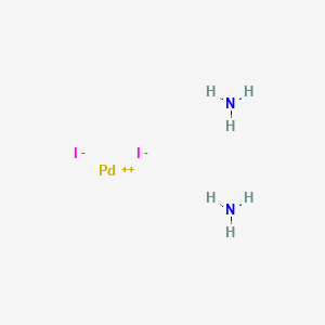 molecular formula H6I2N2Pd B085039 trans-Diamminediiodopalladium CAS No. 14219-60-4