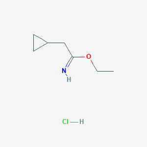 Ethyl 2-cyclopropylethanimidate hydrochloride