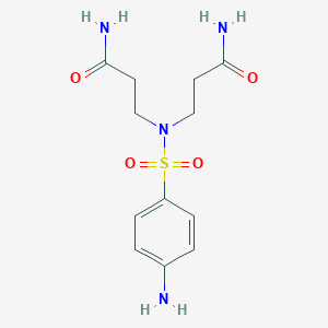 molecular formula C12H18N4O4S B085041 Propanamide, 3,3'-[[(4-aminophenyl)sulfonyl]imino]bis- CAS No. 14497-03-1