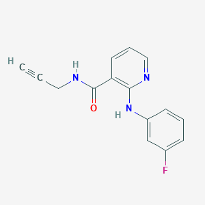 2-[(3-fluorophenyl)amino]-N-(prop-2-yn-1-yl)pyridine-3-carboxamide