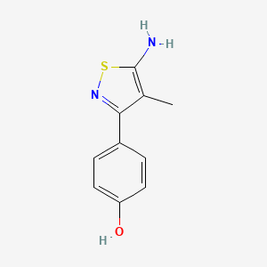 4-(5-Amino-4-methylisothiazol-3-yl)phenol
