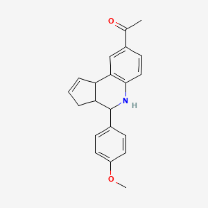 1-[4-(4-Methoxy-phenyl)-3a,4,5,9b-tetrahydro-3h-cyclopenta[c]quinolin-8-yl]-ethanone