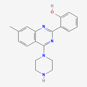 6-[7-Methyl-4-(piperazin-1-yl)quinazolin-2(1H)-ylidene]cyclohexa-2,4-dien-1-one