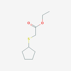 molecular formula C9H16O2S B8504251 Ethyl 2-(cyclopentylthio)acetate 
