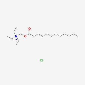 molecular formula C19H40ClNO2 B8504287 N-[(Dodecanoyloxy)methyl]-N,N-diethylethanaminium chloride CAS No. 61413-64-7
