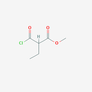 molecular formula C6H9ClO3 B8504354 Methyl 2-(chlorocarbonyl)butanoate 