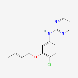 molecular formula C15H16ClN3O B8504402 N-[4-chloro-3-(3-methylbut-2-enoxy)phenyl]pyrimidin-2-amine CAS No. 873893-72-2